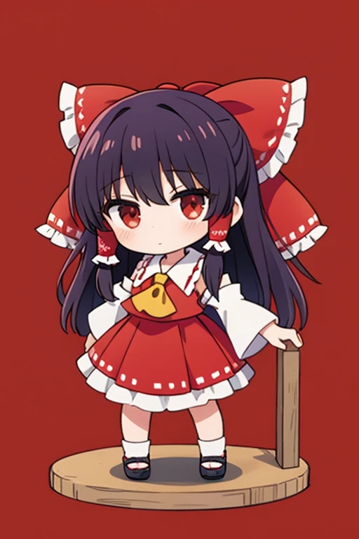 1gril, reimu, Chibi, full body,standing 