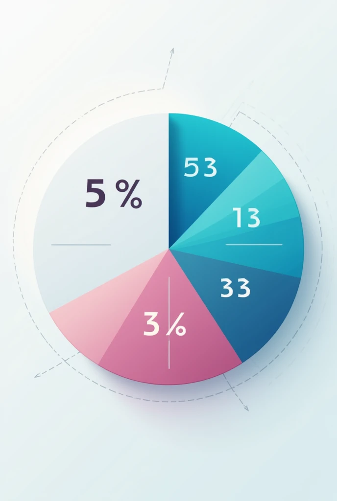 Create a pie-shaped infographic 59 22 13