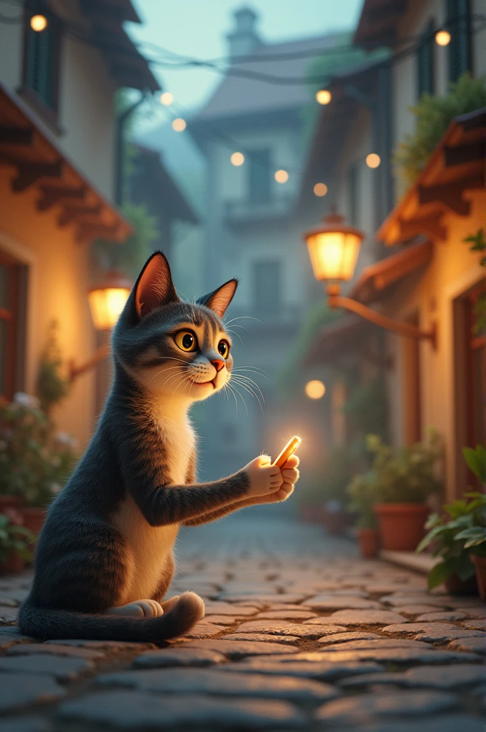 Once upon a time, in a small town, there lived a very clever and curious cat named Whiskers. Whiskers was fascinated by everything humans did, but what intrigued him the most were their gadgets. He always wondered what kept humans so busy with those little glowing screens.