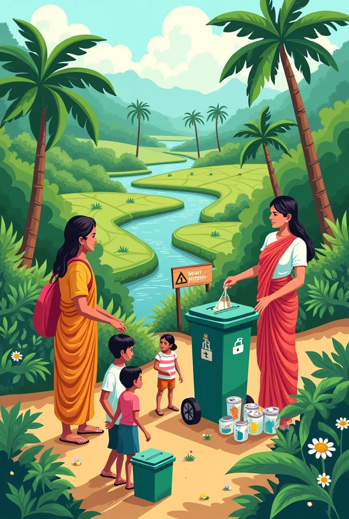 Poster related to Waste mangement in panchayath in kerala