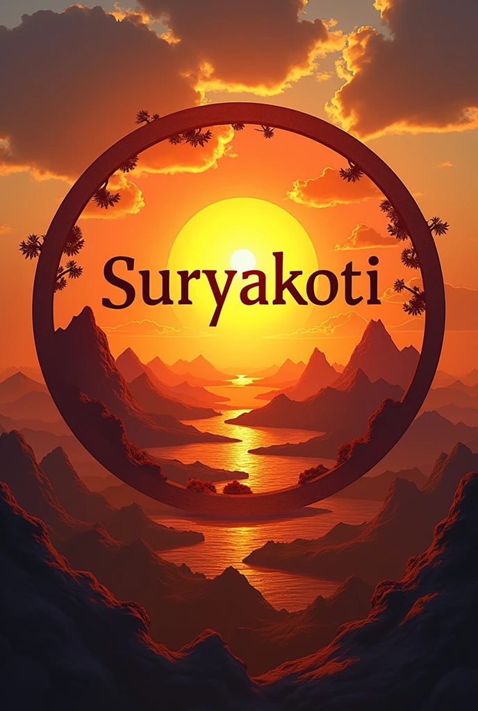 circle logo Background sunrise and front ashwamedha
Business name : SURYAKOTI