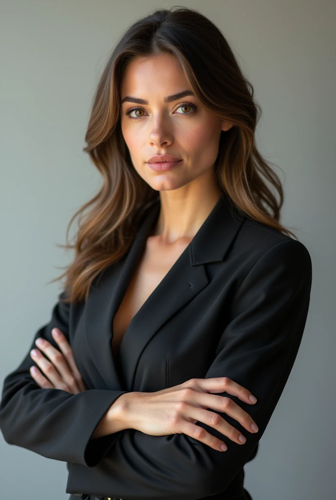 realistic image 32 year old woman feeling confident