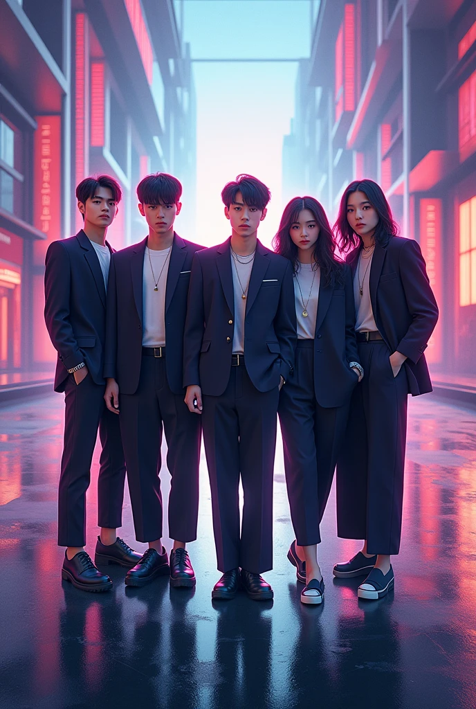 Create a main visual for a kpop group