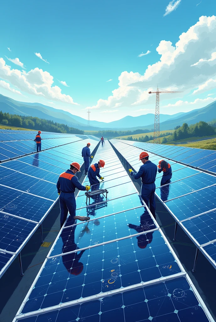 Quality management design in solar panel installation