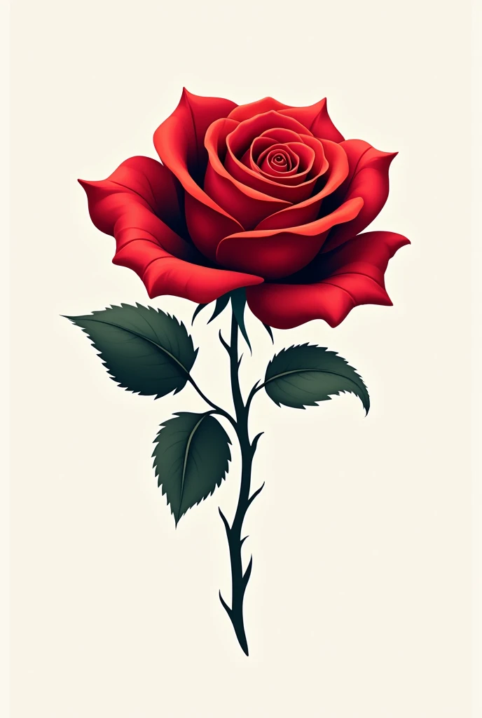 Create a logo with a red rose