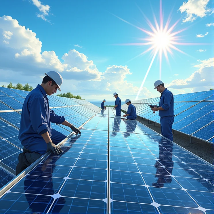 Quality management design in solar panel installation