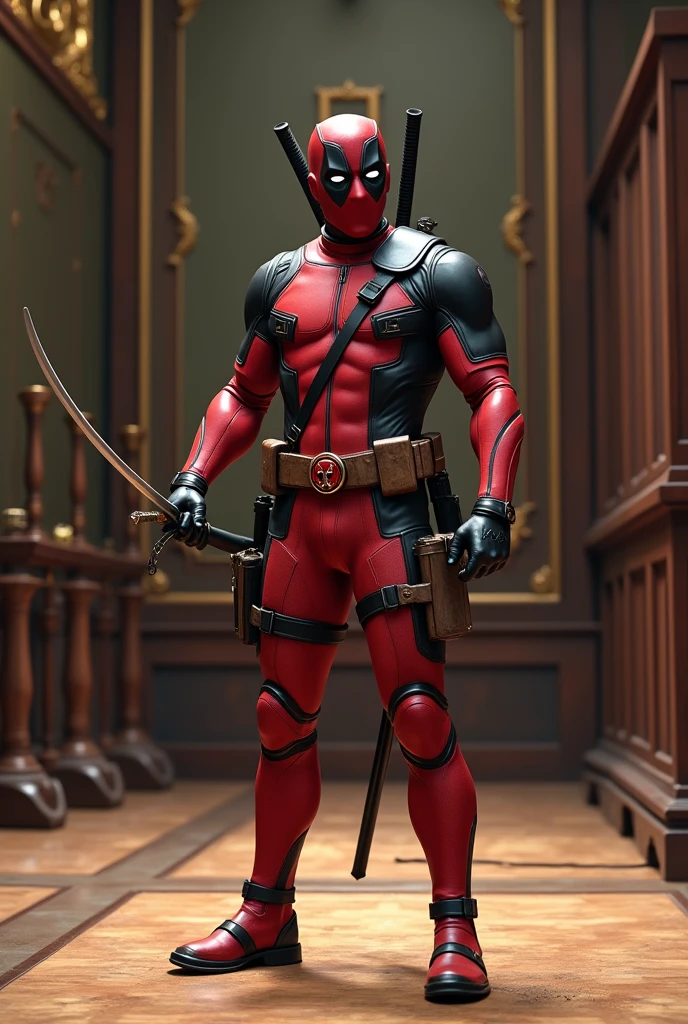 Deadpool studying at the salle