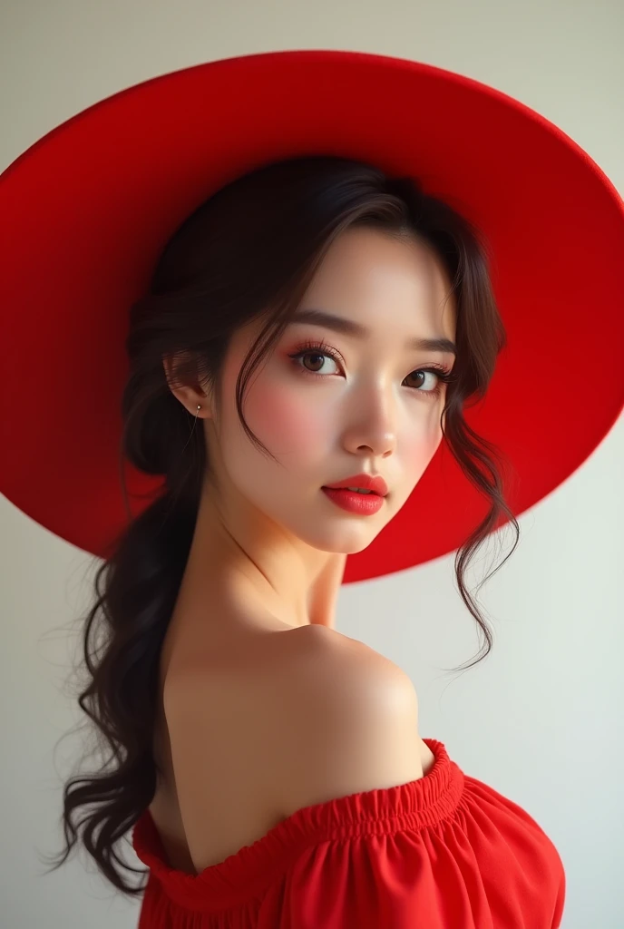 a woman in a red hat poses for a picture, red hat, style artgerm, exquisite digital illustration, high quality portrait, stunning digital illustration, beautiful digital illustration, ig model | artgerm, trending on artstration, digital art of an elegant, digital anime illustration, realistic digital illustration, 8k high quality detailed art, elegant digital painting, beautiful digital artwork