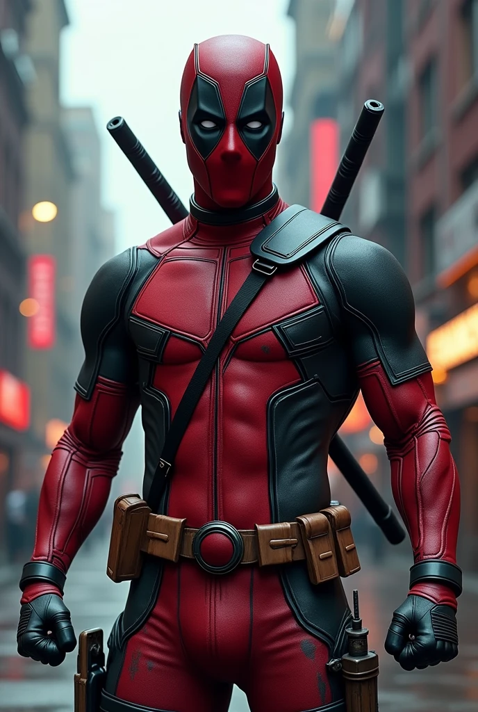 Cristiano Ronaldo in the Deadpool suit