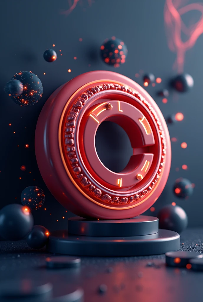 High quality business logo with 3d mockup and uniq background