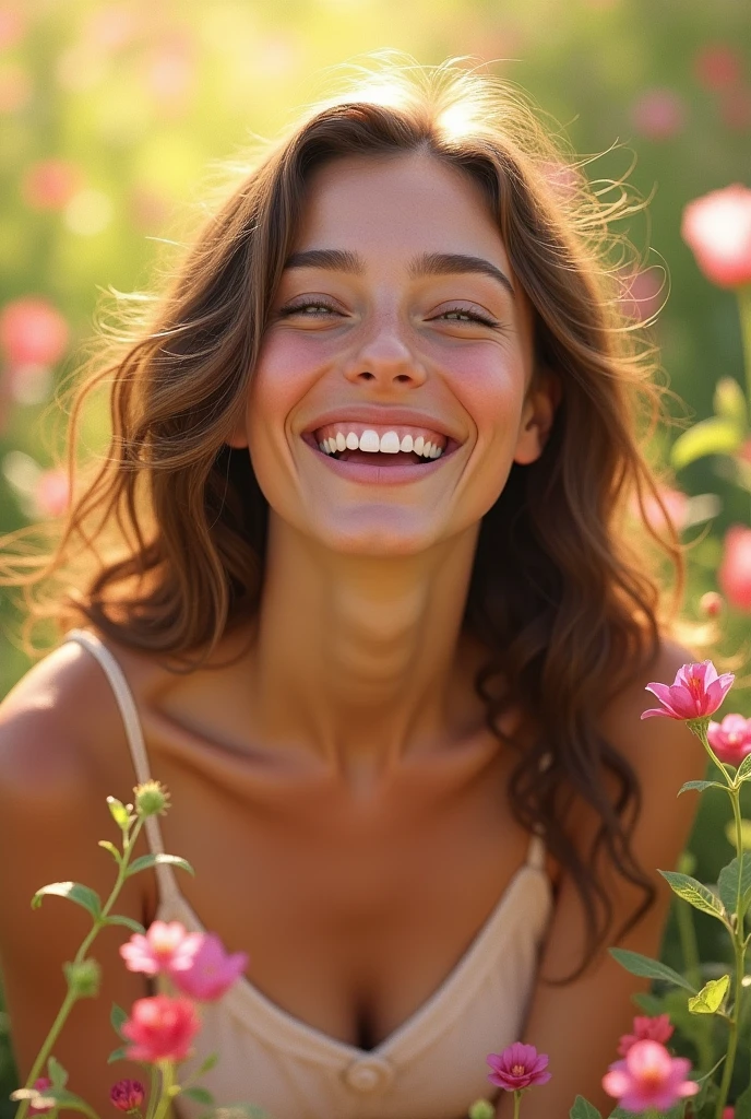 Woman enjoying a lot