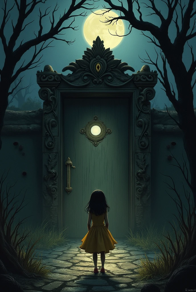 Coraline and the secret door in dark fantasy
