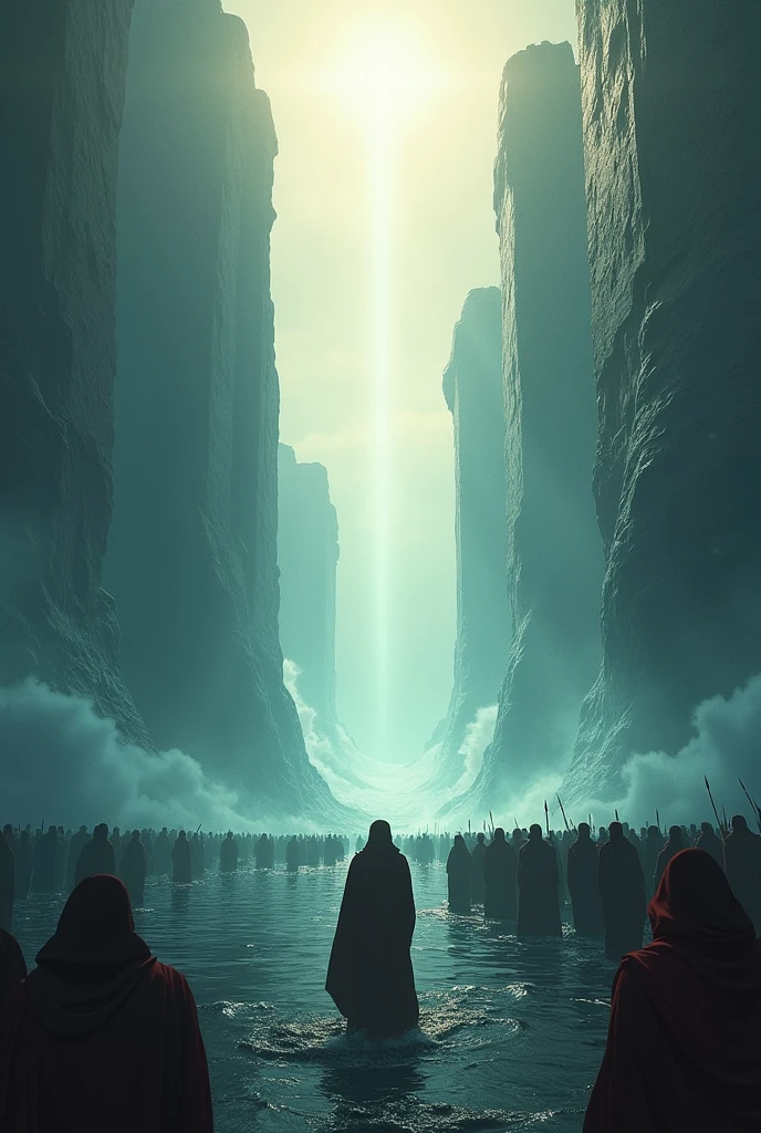 A picture of the miracle of the red sea