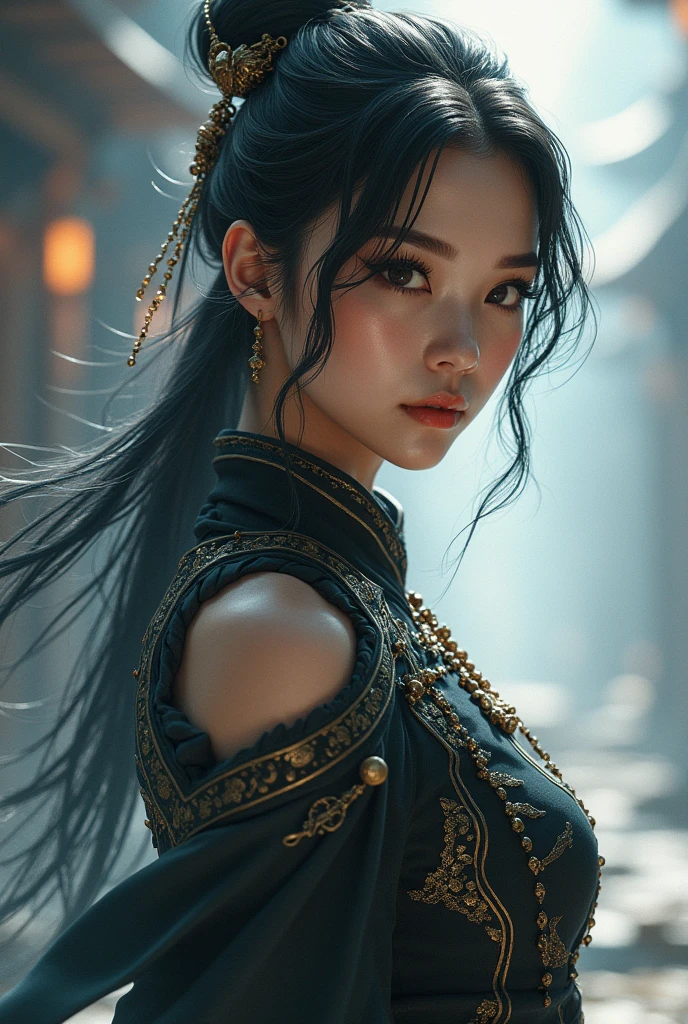 Create a game profile featuring an Asian character, You must teach the players the skills or powers they have