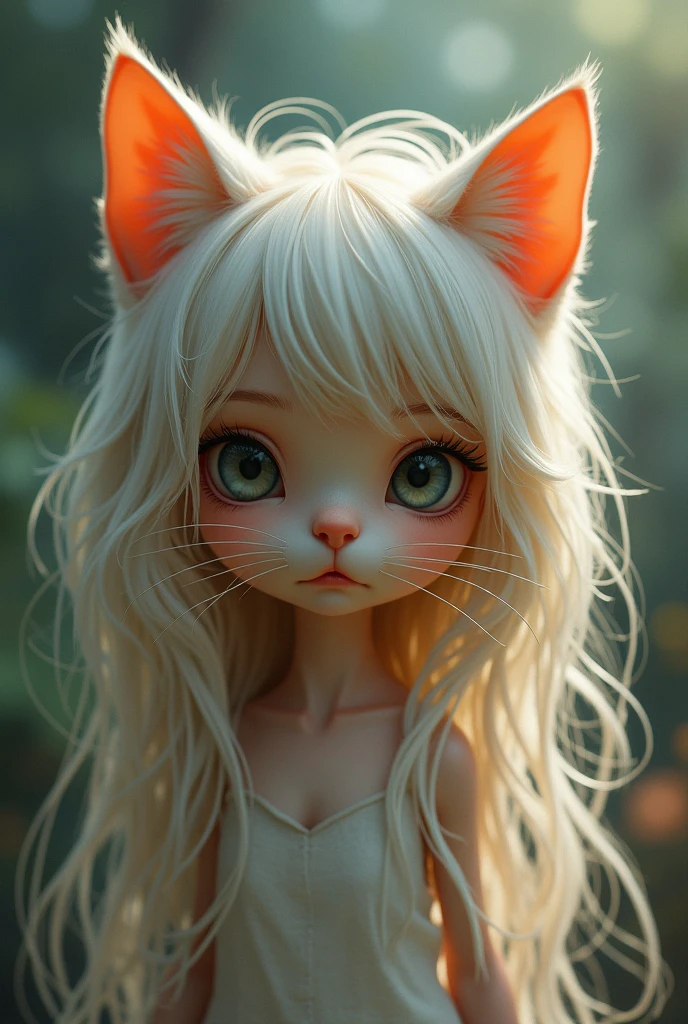 figure of a girl with a cat face