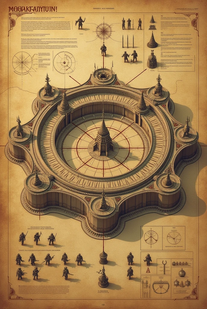 Generate blueprint of chakravyuh in Mahabharat 