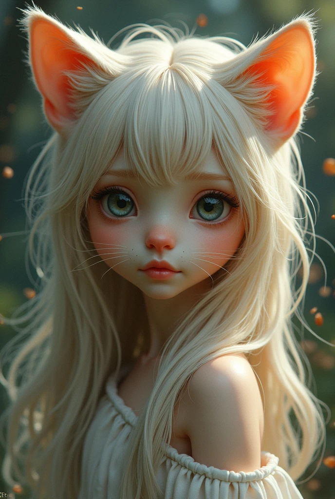 figure of a girl with a cat face