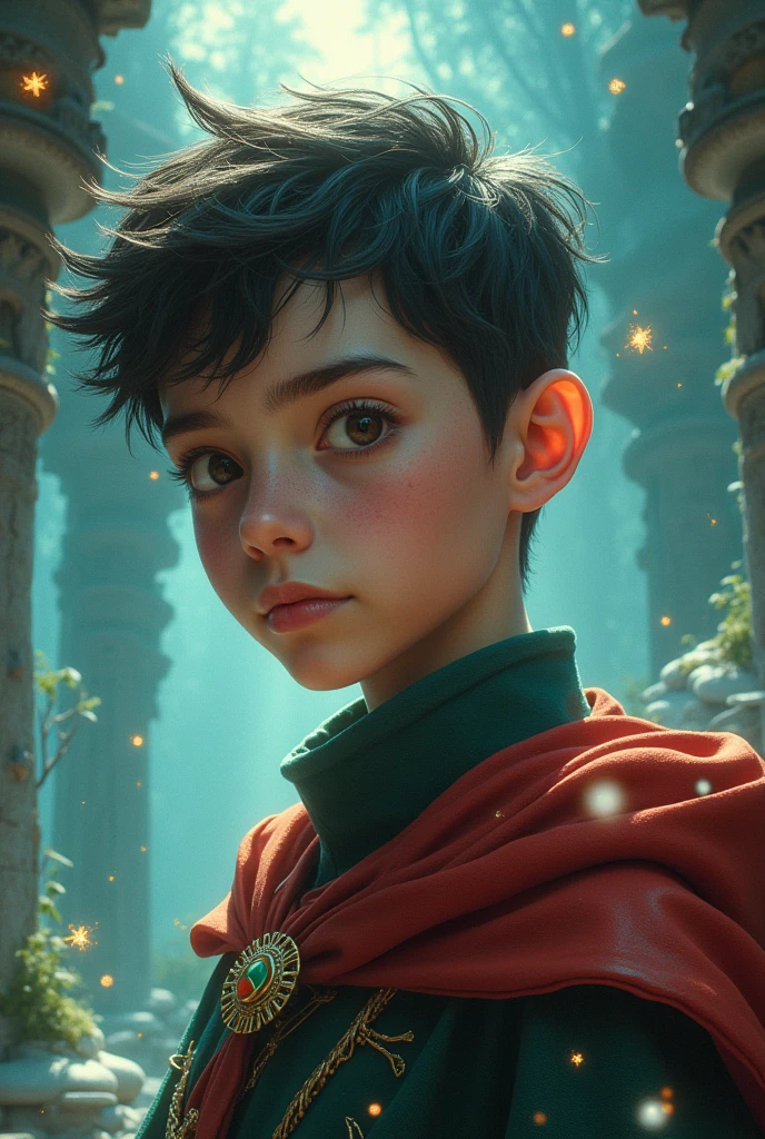 Young man magical ager