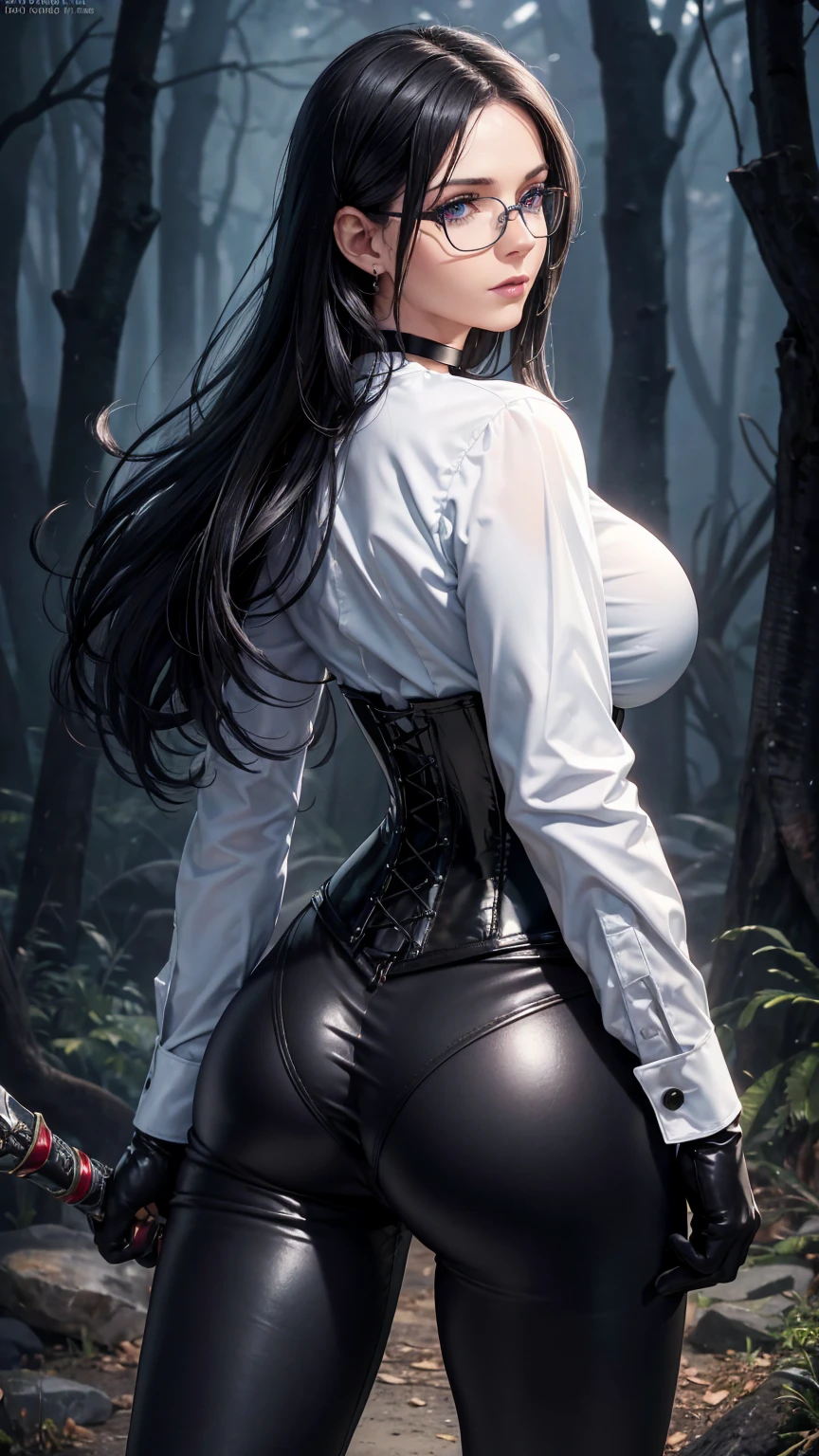 (FlyingBolt), grey skin, covered eyes, smile, fingernails, white bandages, bandaged leg, barefoot, navel, white bandage hoodie, 1girl, solo, facing viewer,(1penis),(Cowgirl:),(pov:1.2),(Night Forest),(from below:1.2),(squat:1.2),(cum in pussy:1.2),(sex from behind),(reverse cowgirl position),(masterpiece), (8k, Realistic, RAW Photos, highest quality)