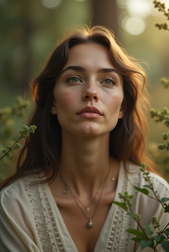 realistic image 32 year old woman seeking God image 18k
