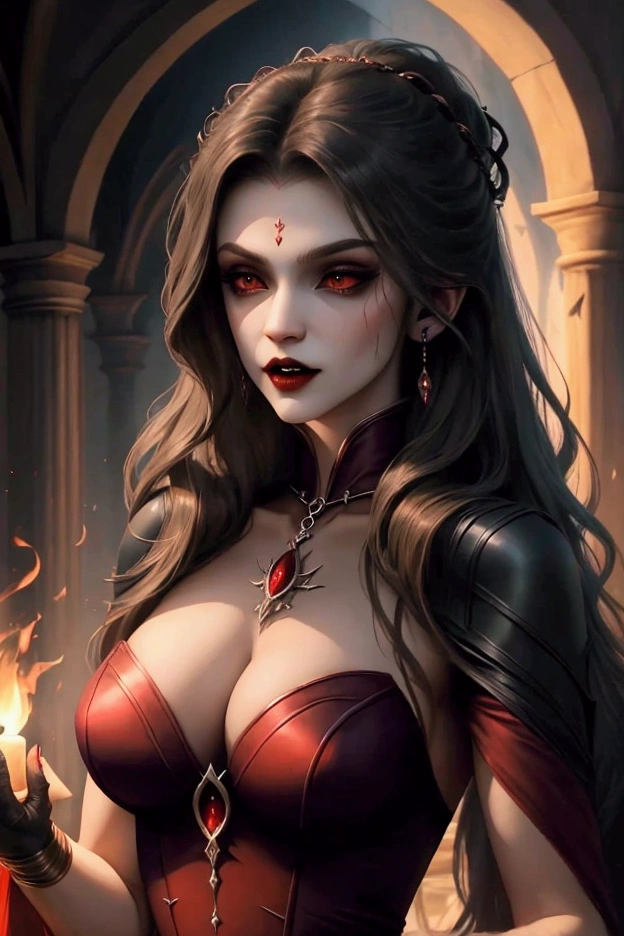 vampire woman.werewolf woman female Mage fused bodies Athletic muscular tall thin medium breasts medium buttocks