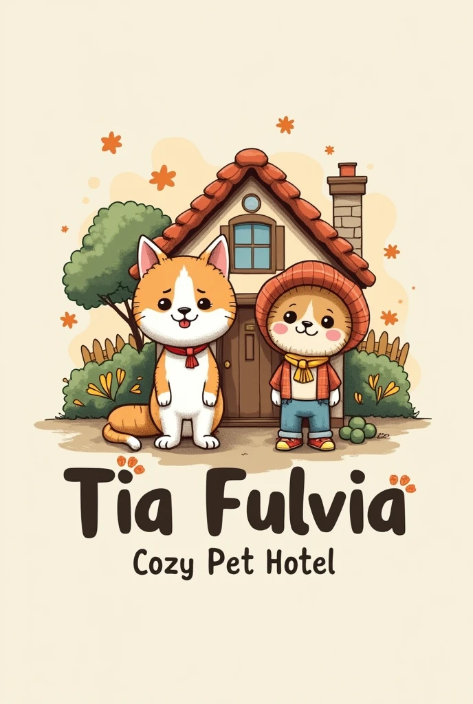 I have a little hotel for dogs and cats called Tia Fulvia. I created a logo for myself