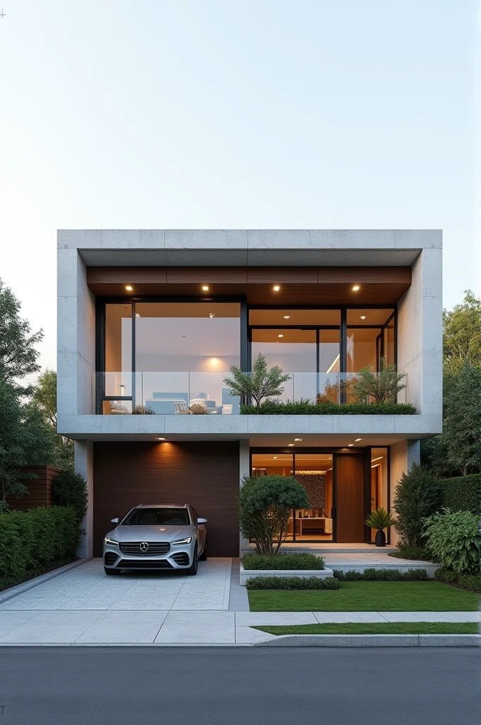 Facade of a modern single-storey house