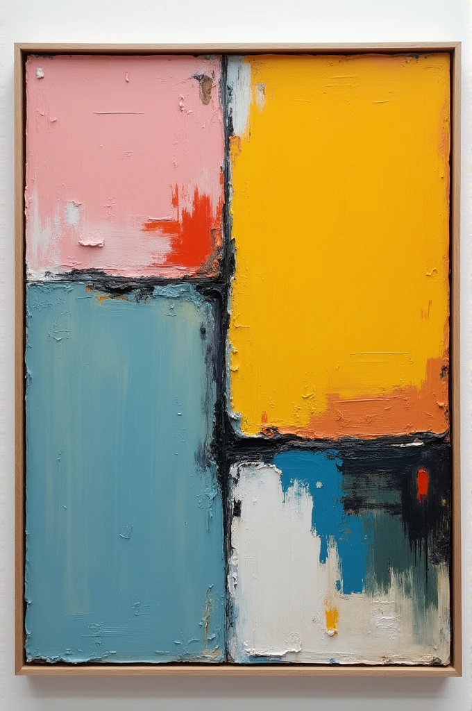 Paint page 1,9m height by 0,8 wide mondrian frame type 