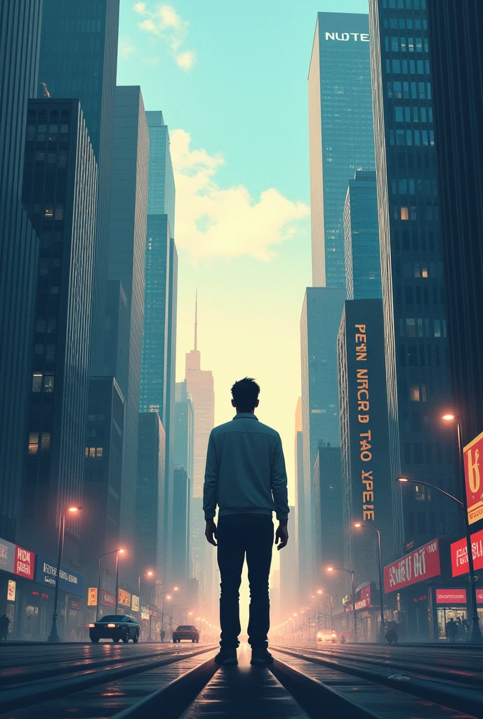 I created a cover for my novel called The Horizon of Yesterday and the Dream of Tomorrow I am a Man in a City