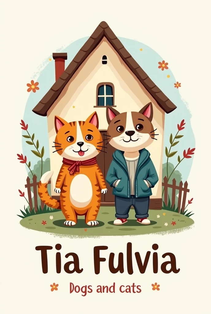 I have a little hotel for dogs and cats called Tia Fulvia. I created a logo for myself