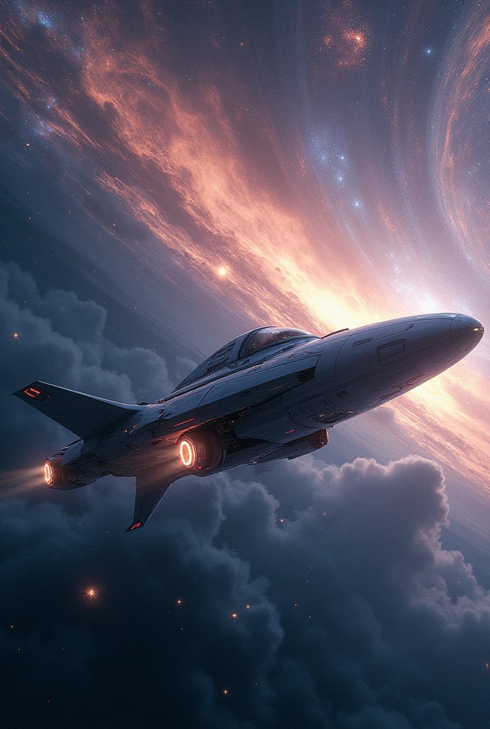 18 years old girl, ((full body)), ((nude)), ((heavily armored space commander)), beautiful chest, standing with her legs spread apart in the space ship in deep space far from the galaxy, no planet and no moon around there, fighting the huge alien space ship, milky way outside of the ship, zoom in from below