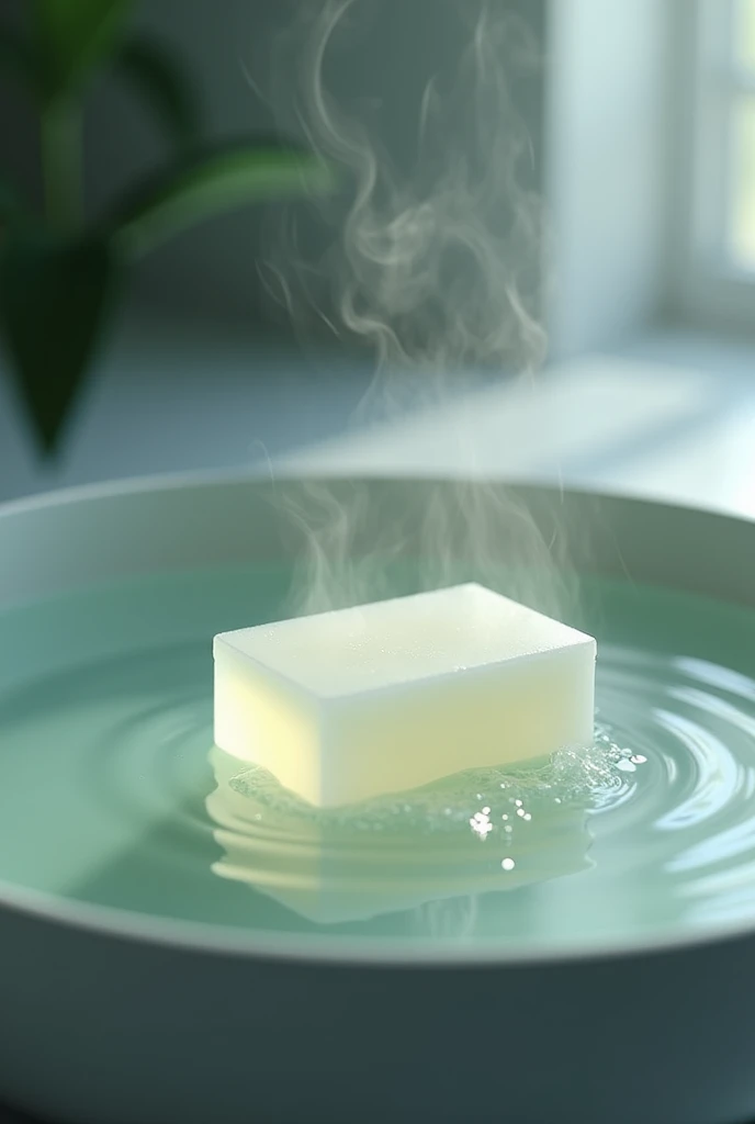 image adding essence to the glycerin bar water bath
