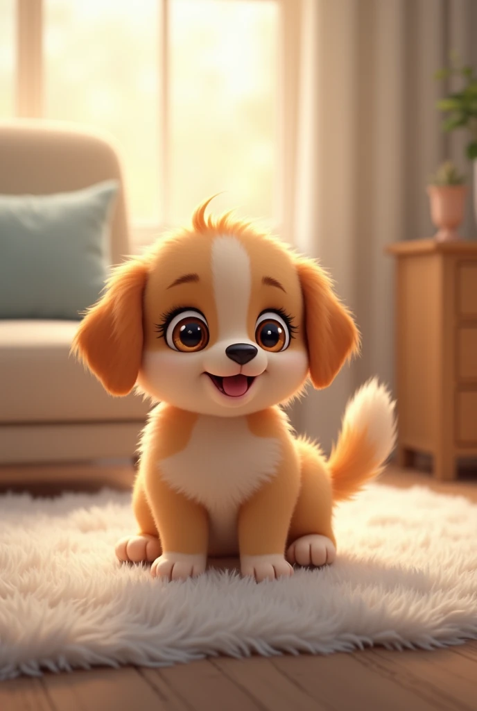 instead of the white and brown cat, put a puppy