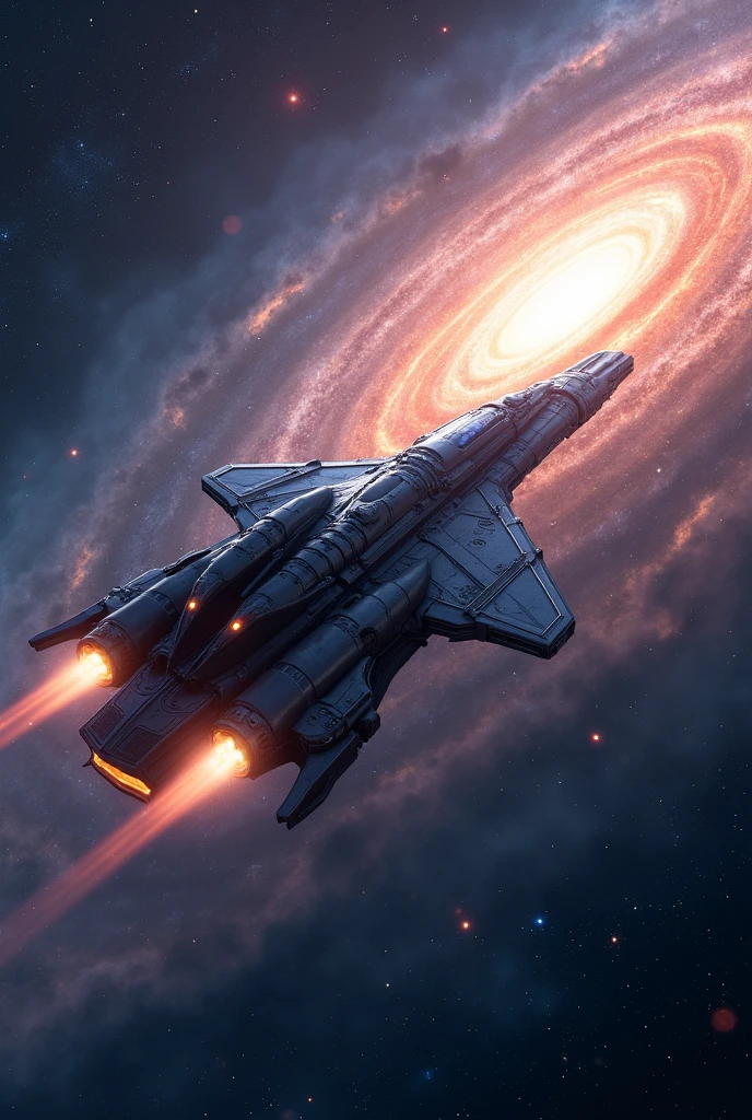 A galaxy and a spaceship with a bia lactia with meteo tubes Civic iris NTC GR FC he di je dj ufh