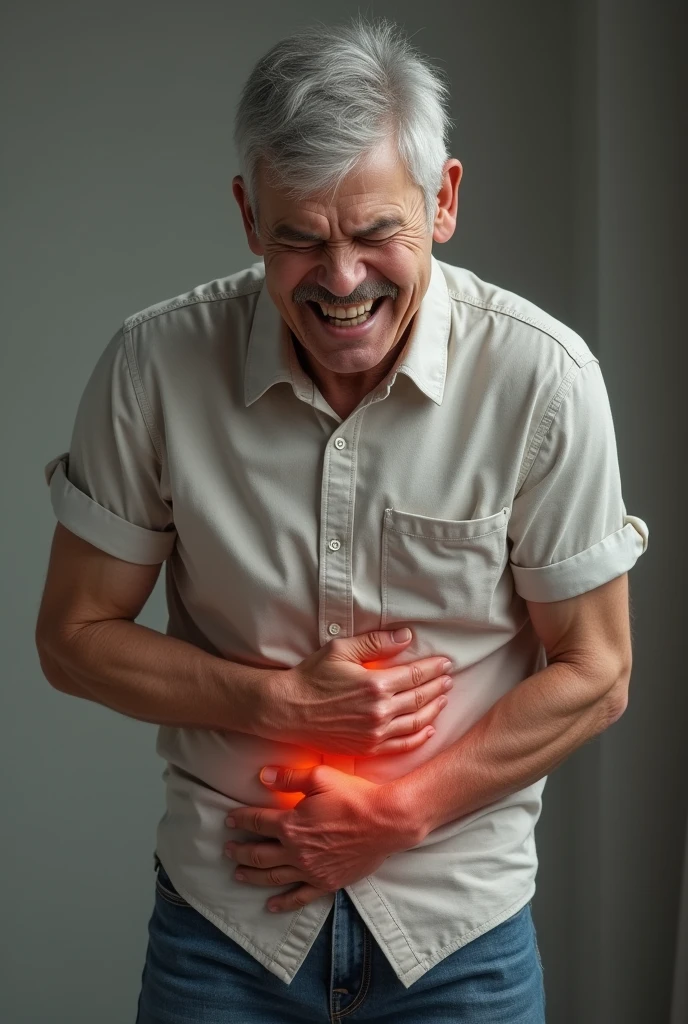 Person with lower back pain