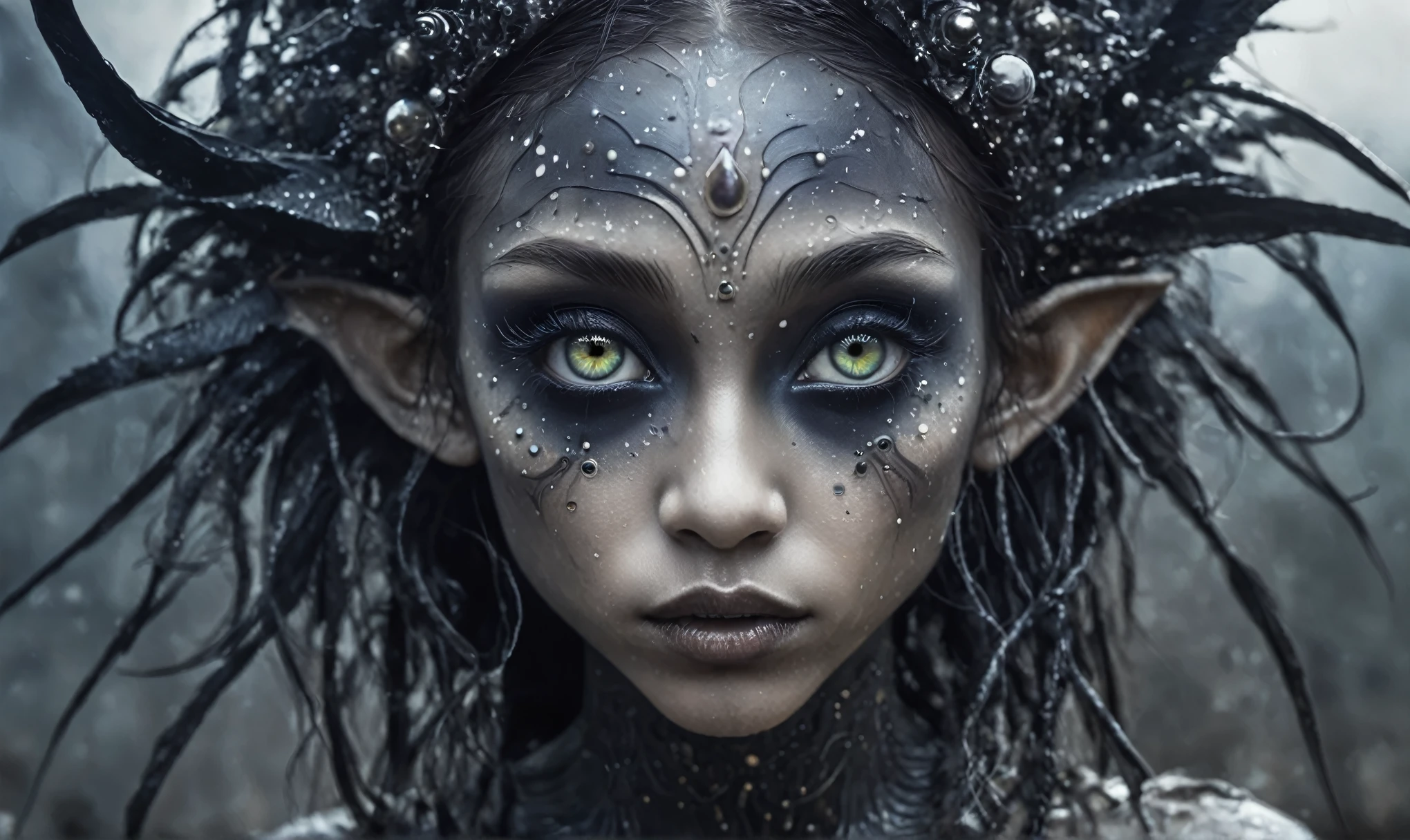 pretty face,eyebrow up,full body length shot,obsidian elf,full body length shot,very beggar niobium graphite The Alien Entity, babychild, wants eat,full body shot, of psychedelic style ,The iris looks weird, attractive, The stars in space is reflected in the pupil, goose down eyelashes, long wavy luminescent hair,insane baggy clothes,view from height,full-body-shot,High contrast,Masterpiece,Realistic,Ultra Detailed,intricate details,realistic humid skin,extremly intricate,realism,photorealism, cinematic style,irina yermolova,HDR,((Wangechi Quality)),ominous landscape,glate gray atmosphere,by art Simon Stalenhag,Nicola Samori,(((Wangechi Mutu))),prime colors,urban,extremely detailed,masterpiece,intricate details,faded,eyes extremely detailed, high detailed eyes,4k resolution,RAW, Nikon Z9,scary town,stalker,goblin,Dubai of United Arab Emirates,Mestichino,Light particles,marble leather ,ink photography ,Mestichino,Light particles,chaos,martius_storm woman [:style of vincent van gogh and leonardo da vinci:0.4]