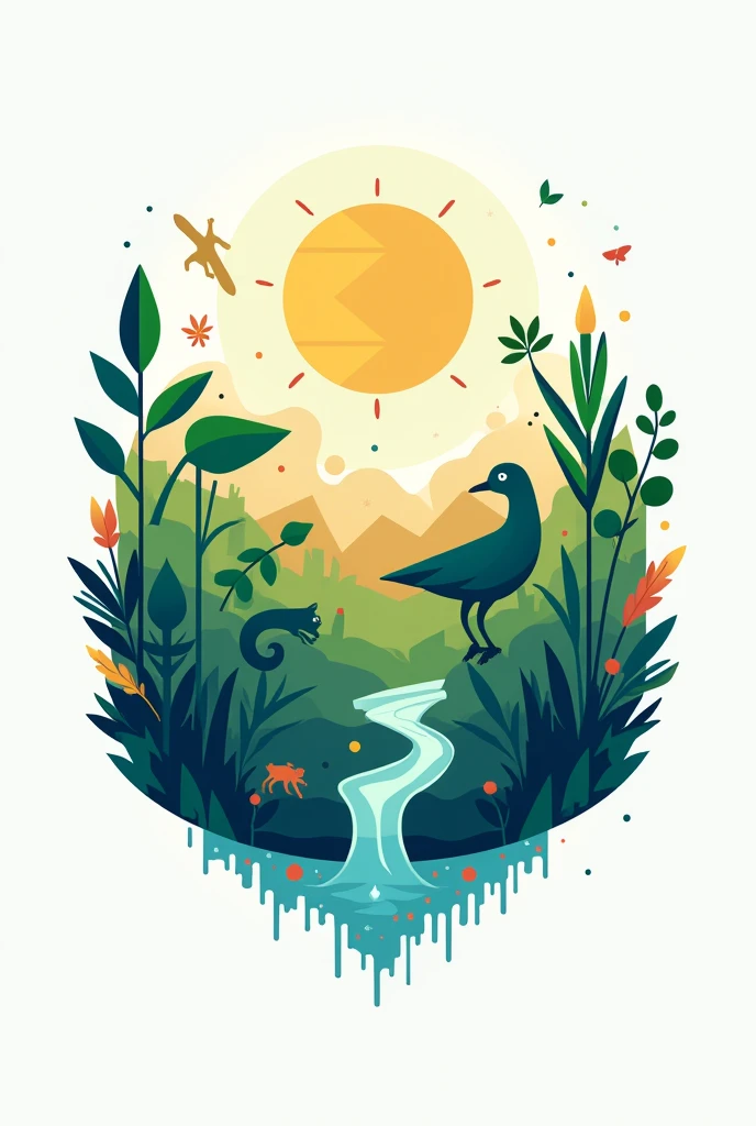 Logo representing biodiversity monitoring at a hackathon