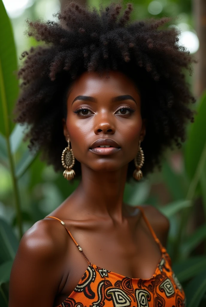 Femme peau noir, meilleure qualité , 8k, vivant en Afrique