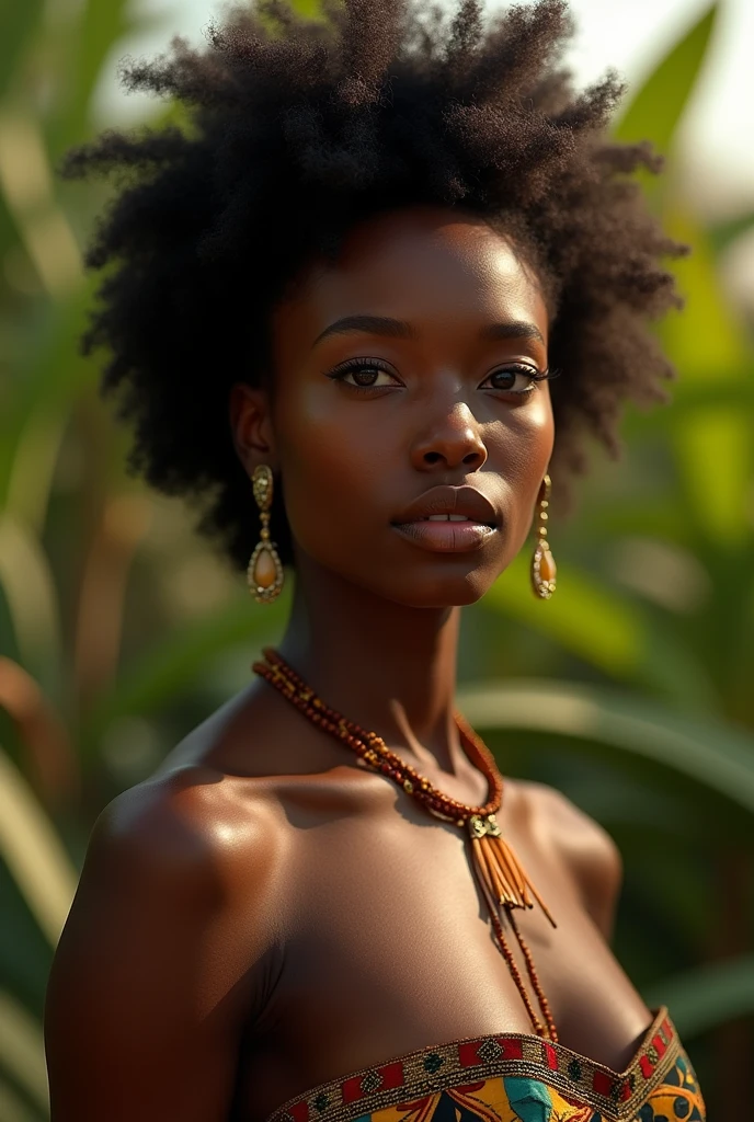 Femme peau noir, meilleure qualité , 8k, vivant en Afrique