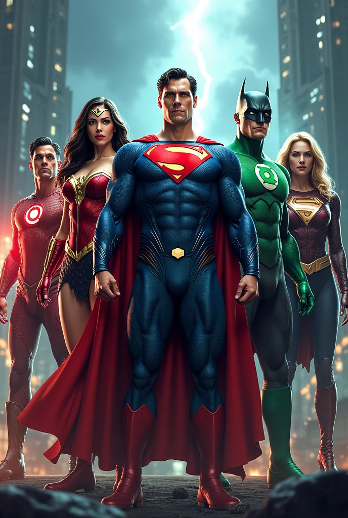 DC heroes together for an epic 3D cover