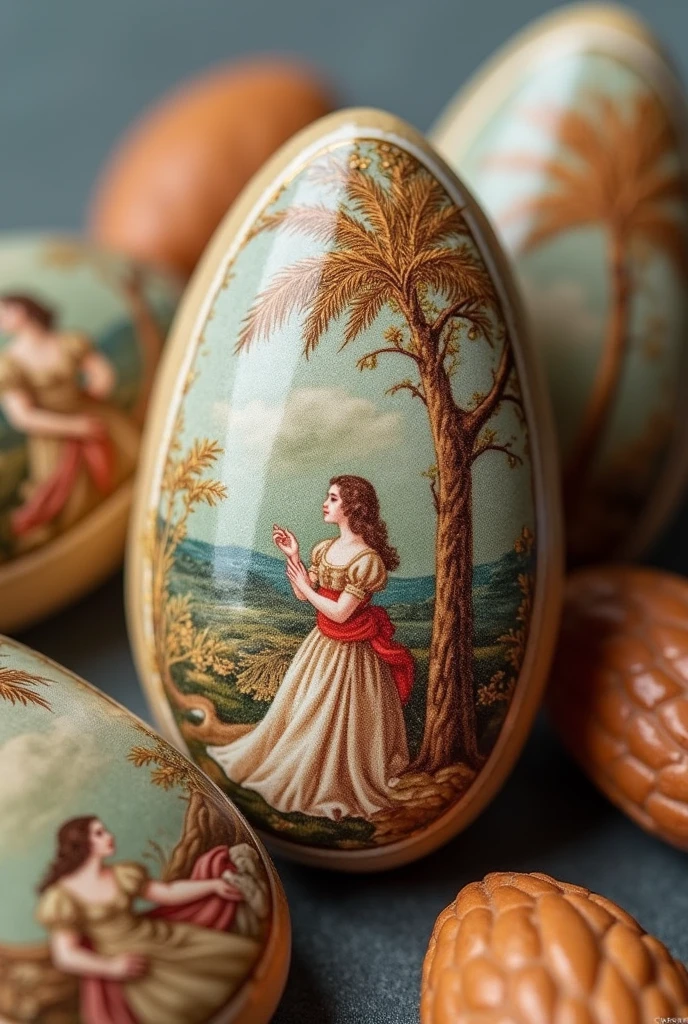 Create some almonds that have images of the work Life is a Dream by Pedro Calderon de la Barca inside.