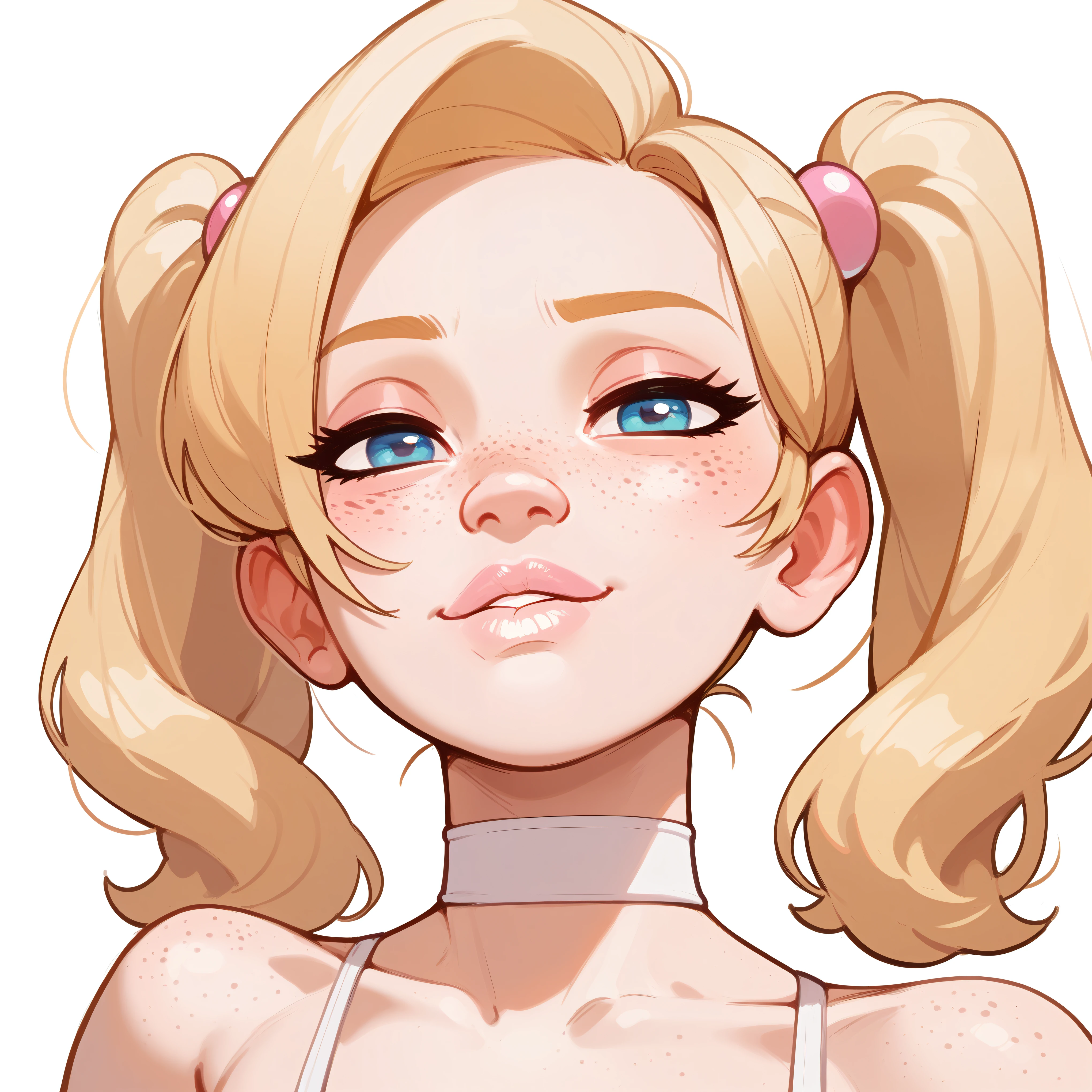 score_9,score_8_above,score_7_above,score_6_above,score_5_above,score_4_above,
1 girl, pop art, pretty girl, by rubio, in two queues, beautiful nose. lip biting, seductive, white choker, pink lips, parts,