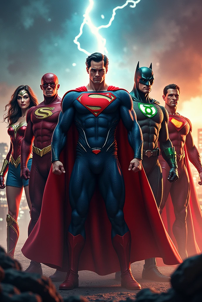 DC heroes together for an epic 3D cover
