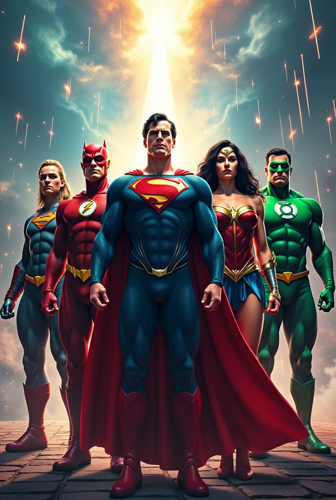 DC heroes together for an epic 3D cover