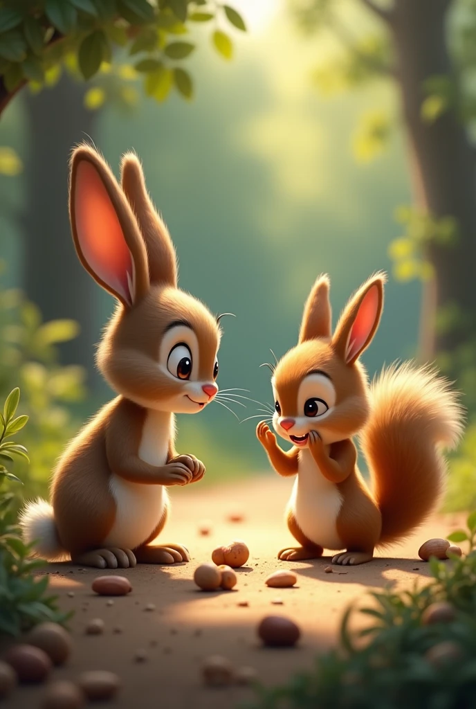 On the way, Leo o coelho, found your friend, the squirrel Tiago, who was very sad because he had lost his stock of nuts. Leo, when seeing his friend in distress, I knew exactly what to ask for.