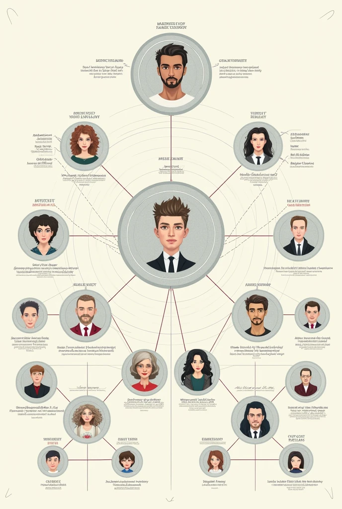 Create a conceptual map of the topic of consanguinity and affinity from this information: 1. Degree of Consanguinity • First degree: parents and children, Siblings. EXAMPLE: Tú y tus padres o tú y tus Siblings.
• Second grade: grandparents and grandchildren, uncles and nephews. EXAMPLE: You and your grandparents or you and your nephews.
• Third grade: Great-grandparents and great-grandchildren, primos Siblings. EXAMPLE: Tú y tus primos Siblings o tú y tus bisabuelos.
• Fourth grade: Great-great-grandparents and great-great-grandchildren, second cousins. EXAMPLE: Tú y tus second cousins o tú y tus tatarabuelos.
2. Degree of Affinity • First degree: In-laws (spouse's parents), stepchildren (children of the spouse from a previous relationship).
• Second grade: Brothers-in-law (Siblings del cónyuge), grandparents of spouse.
• Third grade: Uncles of the spouse, nephews of the spouse.
