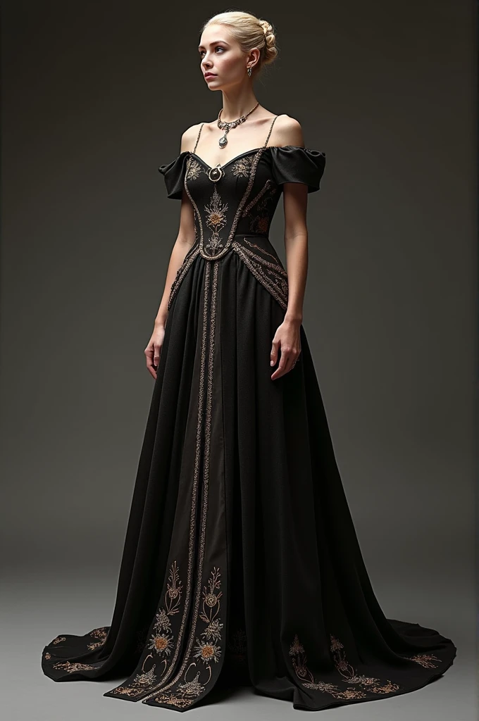 dress on mullet style without puffy shoulders based on game of thrones and house of the dragon hollywood based