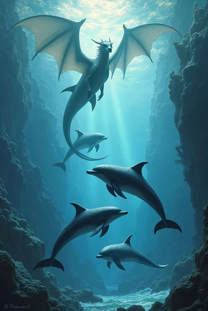 Photo of dolphins with dragons