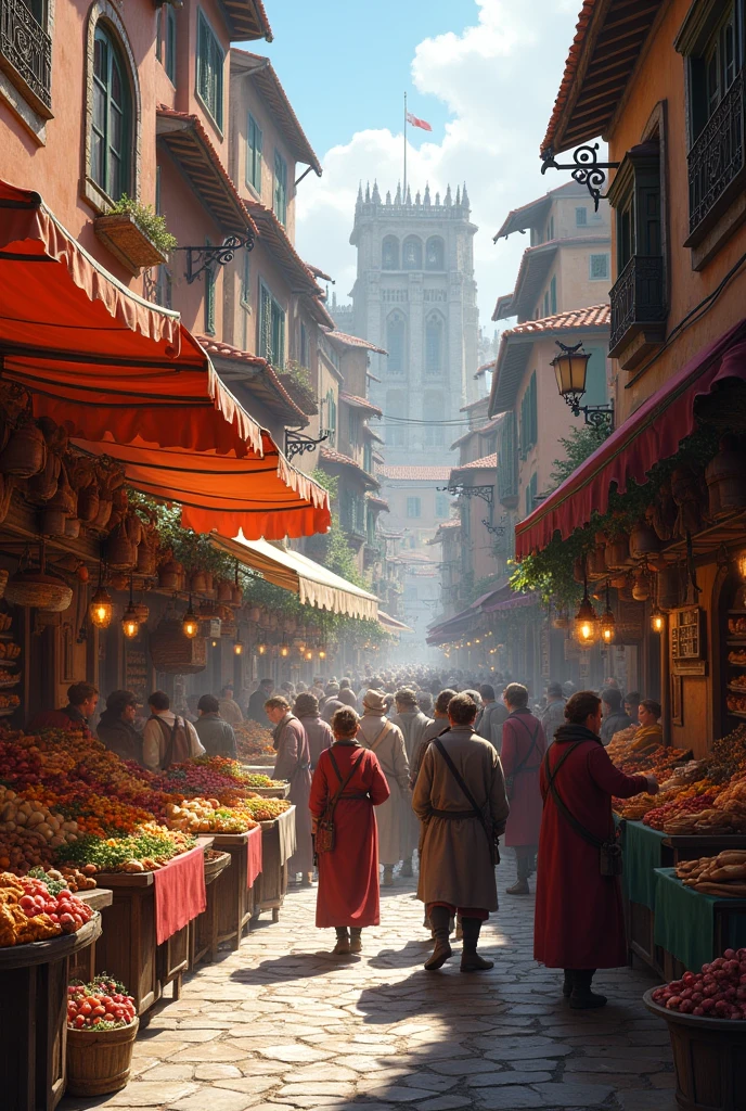 Food trade in medieval city