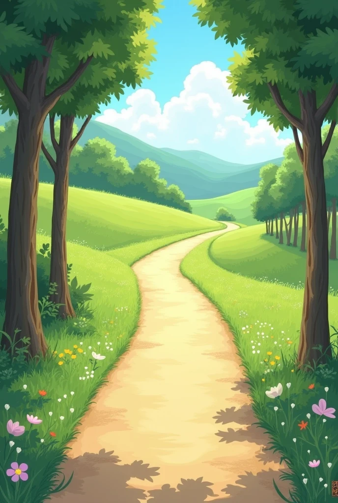 The wider the path was, the easier it was to travel. Easy drawing 